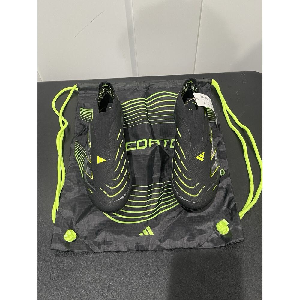 New Men’s Sz 7 Adidas Predator Elite Laceless FG Electric Stealth Pack JI1078